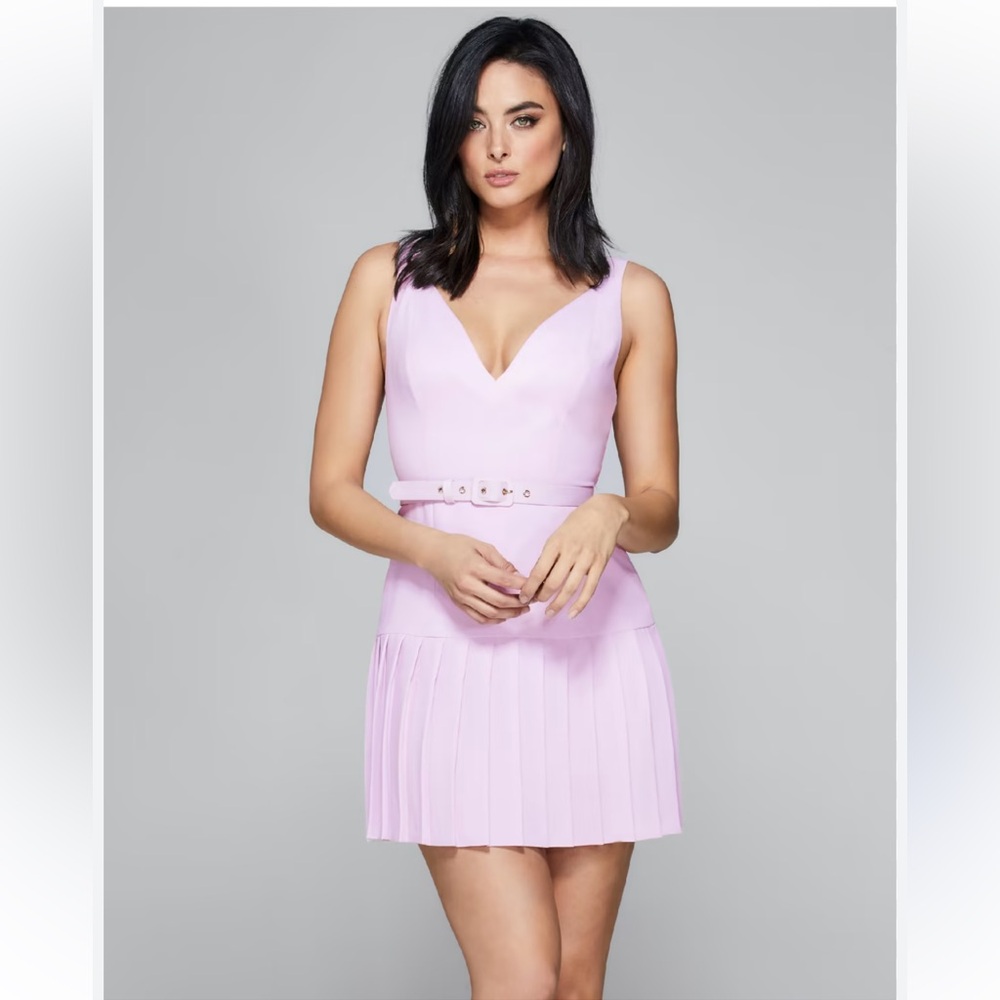 NWT Marciano Pleated Lavender Midi Dress